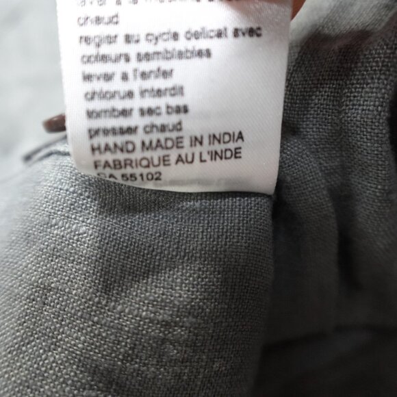 Spier Mackay Shirt Medium Green 100% Linen Handmade - Picture 7 of 12